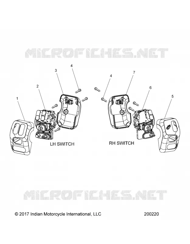 ELETTRICO, SWITCH CONTROLS, LH/RH