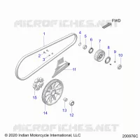 TRASMISSIONE, DRIVE SPROCKET, BELT AND GUARD