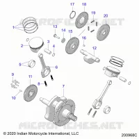 ENGINE, PISTON AND ALBERO MOTORE