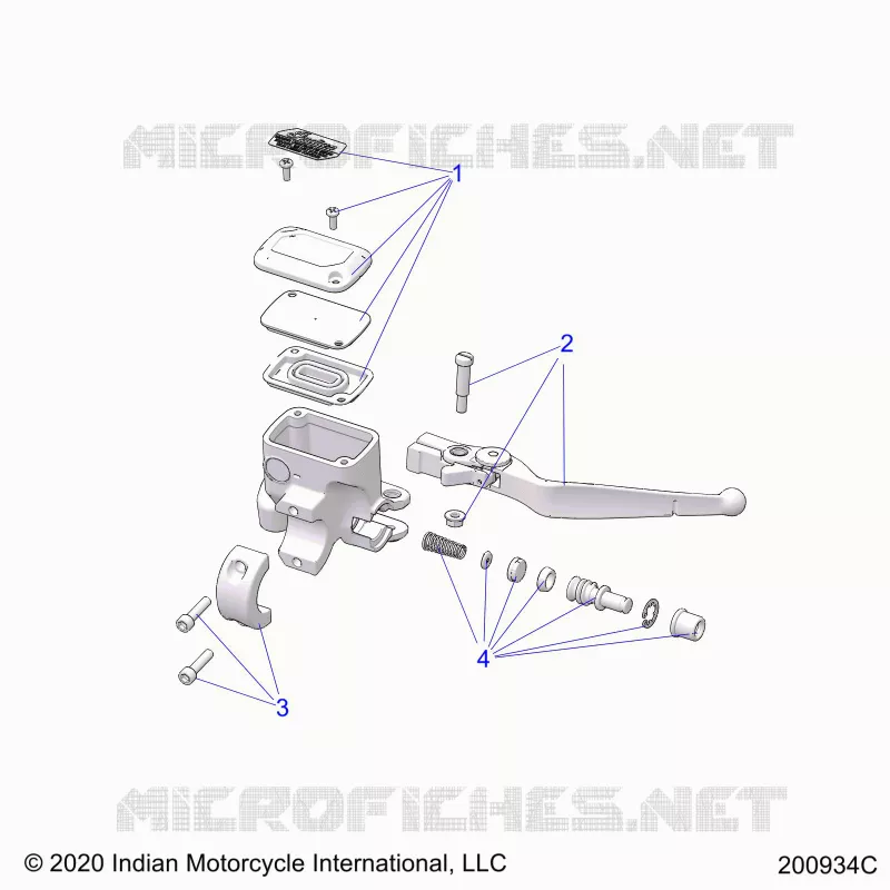 FRENO ANTERIORE, LEVER AND MASTER CYLINDER