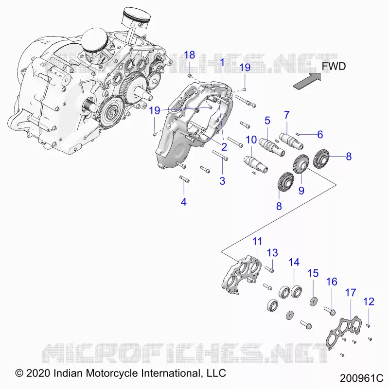 MOTORE, CAM SHAFTS AND GEARS