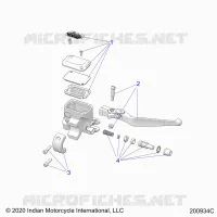 FRENO ANTERIORE, LEVER AND MASTER CYLINDER