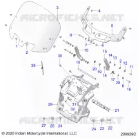 CARENATURA ASM, WINDSHIELD MOUNT