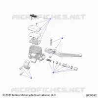 FRENO ANTERIORE, LEVER AND MASTER CYLINDER