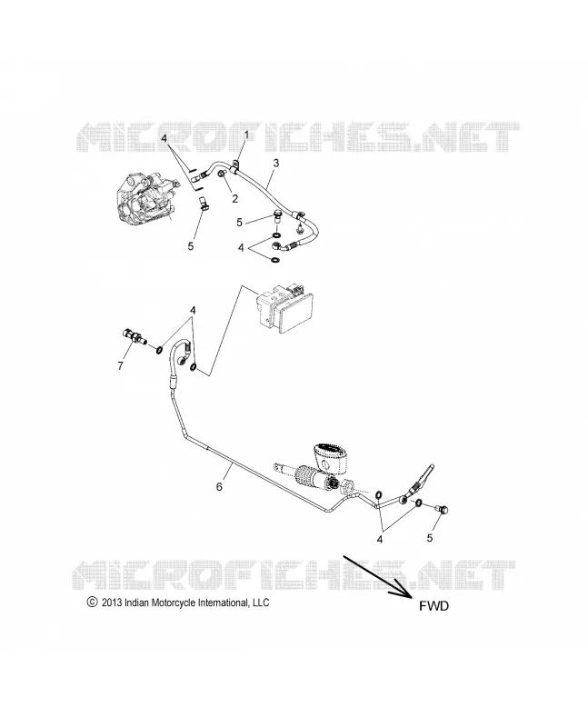 BRAKES, BRAKE LINE, REAR, ABS - N15TCAAA/TRAAA ALL OPTIONS (49INDIANBRAKELINERR14)