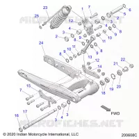 SOSPENSIONE POSTERIORE ASM., SWING ARM AND SHOCK