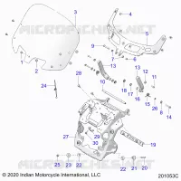 CARENATURA ASM, WINDSHIELD MOUNT