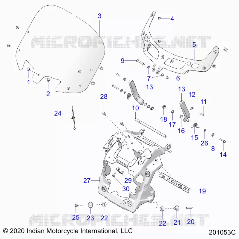 CARENATURA ASM, WINDSHIELD MOUNT