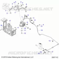 FRENOS, FRENO LINE, REAR, AND ABS MODULE ASM.