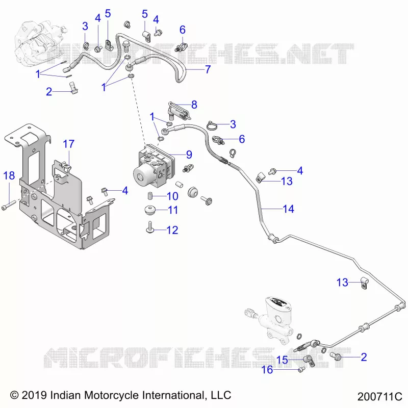 FRENOS, FRENO LINE, REAR, AND ABS MODULE ASM.