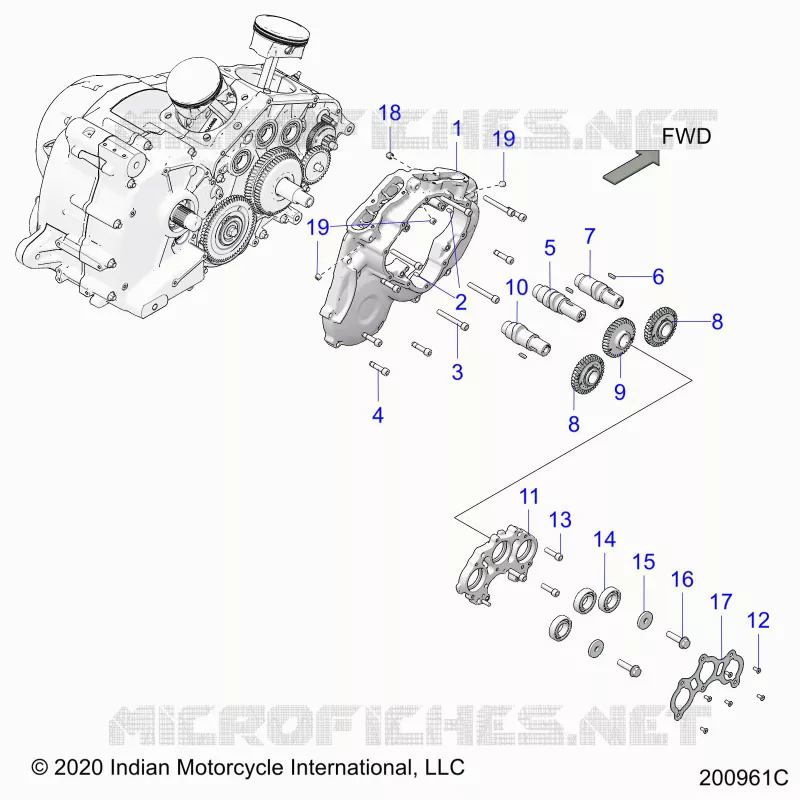 MOTORE, CAM SHAFTS AND GEARS