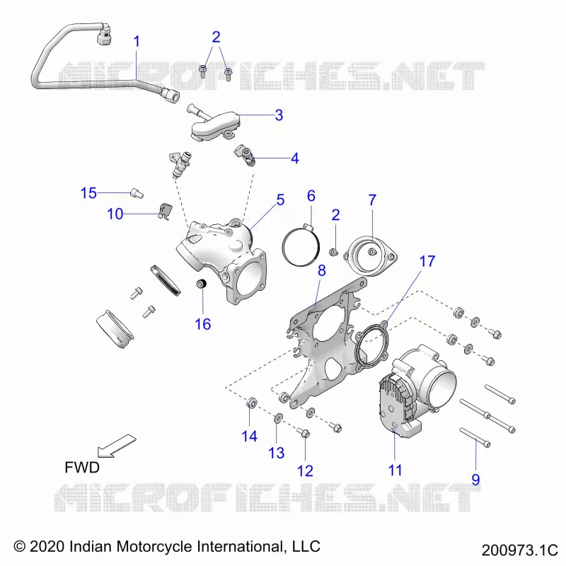 SISTEMA DI ALIMENTAZIONE CARBURANTE, FUEL CLAM SHELL/THROTTLE BODY