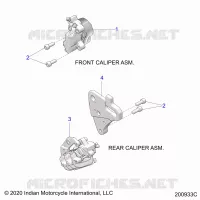 BRAKES, PINZA FRENO ANTERIORE AND REAR