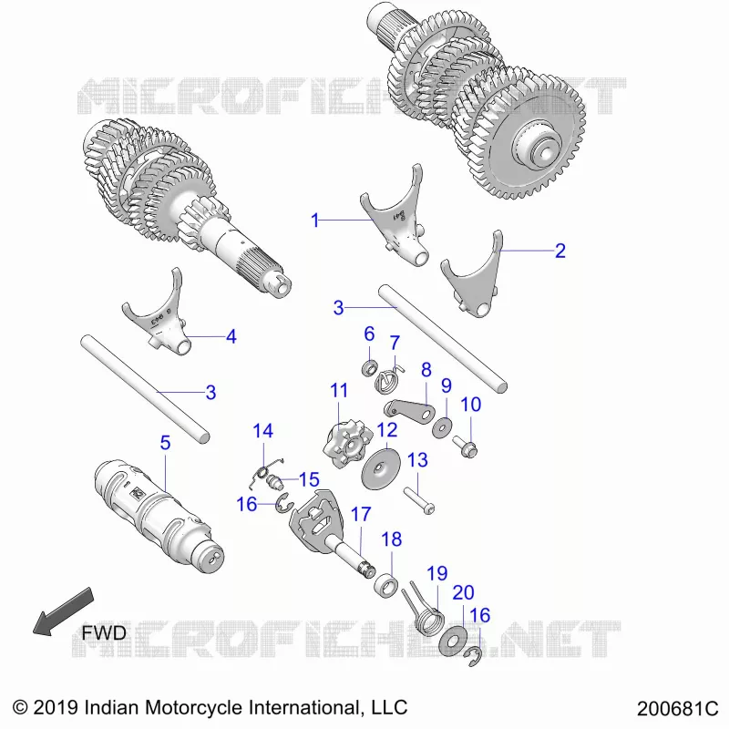 DRIVE TRAIN, FORCHE SHIFT AND DRUM