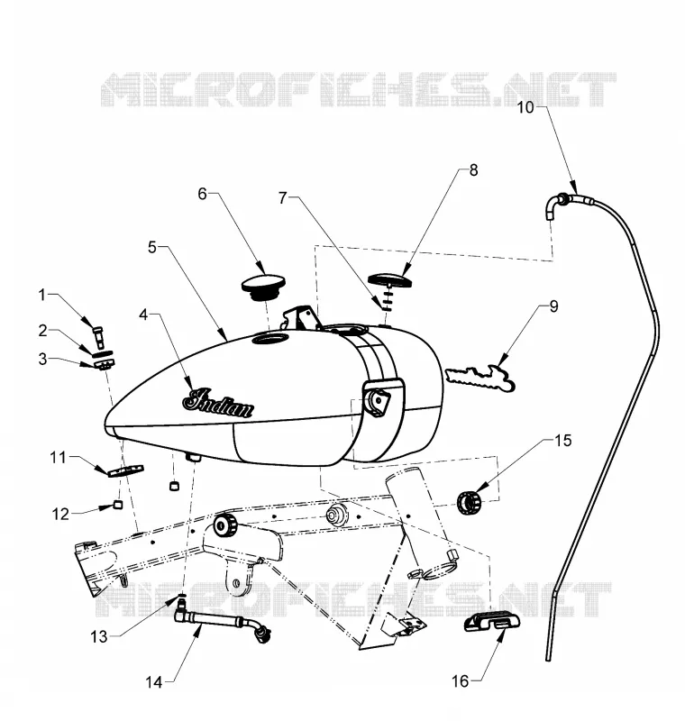 FUEL SYSTEM, FUEL TANK AND TRIM - N121C/V/D ALL OPTIONS (INDIANFUELTANK12CC)