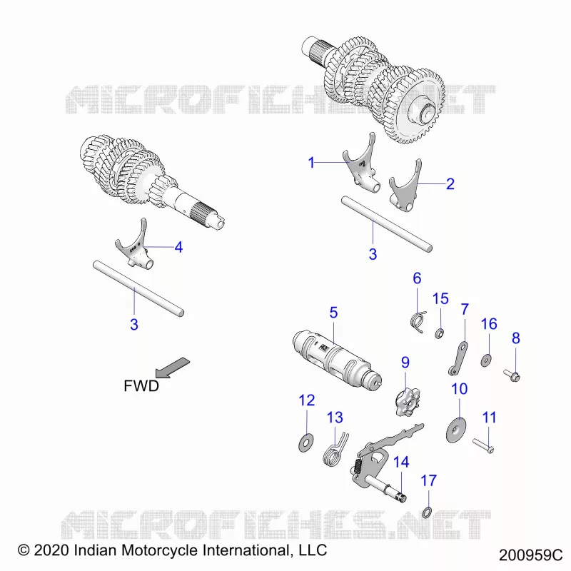 DRIVE TRAIN, FORCHE SHIFT AND DRUM