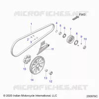 TRASMISSIONE, DRIVE SPROCKET, BELT AND GUARD