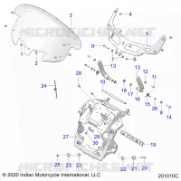 CARENATURA ASM, WINDSHIELD MOUNT