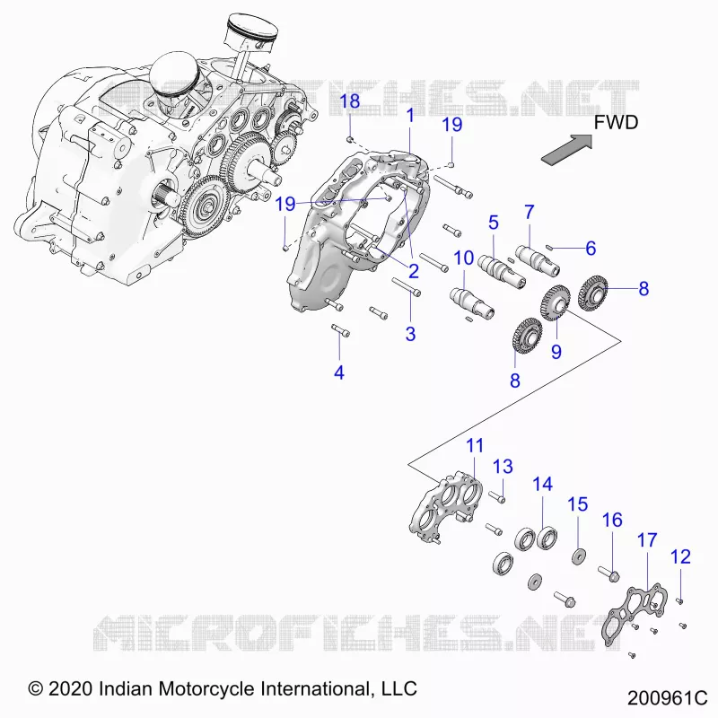 MOTORE, CAM SHAFTS AND GEARS