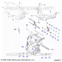 CARENATURA ASM, WINDSHIELD MOUNT