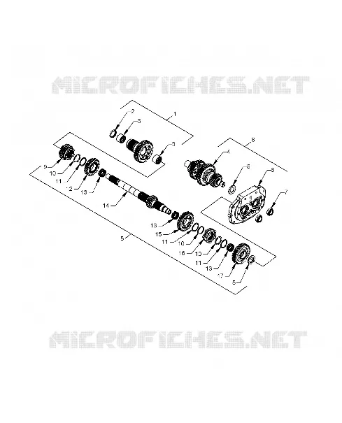 DRIVE TRAIN, TRANSMISSION SHAFTS AND GEARS - N121C/V/D ALL OPTIONS (INDIANTRANS12CC)