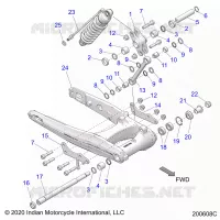 SOSPENSIONE POSTERIORE ASM., SWING ARM AND SHOCK