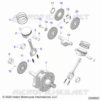 ENGINE, PISTON AND ALBERO MOTORE