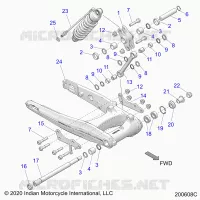 SOSPENSIONE POSTERIORE ASM., SWING ARM AND SHOCK