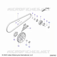 TRASMISSIONE, DRIVE SPROCKET, BELT AND GUARD