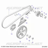 TRASMISSIONE, DRIVE SPROCKET, BELT AND GUARD
