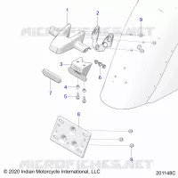 TARGA SUPPORTO/REAR LIGHT HOUSING