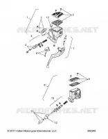 BRAKES, MASTER CYL., FRONT AND REAR