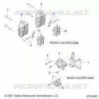 BRAKES, PINZA FRENO ANTERIORE AND REAR