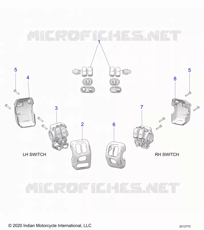 ELETTRICO, SWITCH CONTROLS, LH/RH