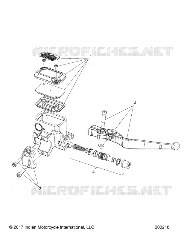FRENO ANTERIORE, LEVER AND MASTER CYLINDER