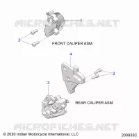 BRAKES, PINZA FRENO ANTERIORE AND REAR