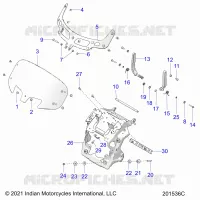 CARENATURA ASM, WINDSHIELD MOUNT