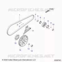 TRASMISSIONE, DRIVE SPROCKET, BELT AND GUARD