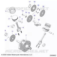 ENGINE, PISTON AND ALBERO MOTORE
