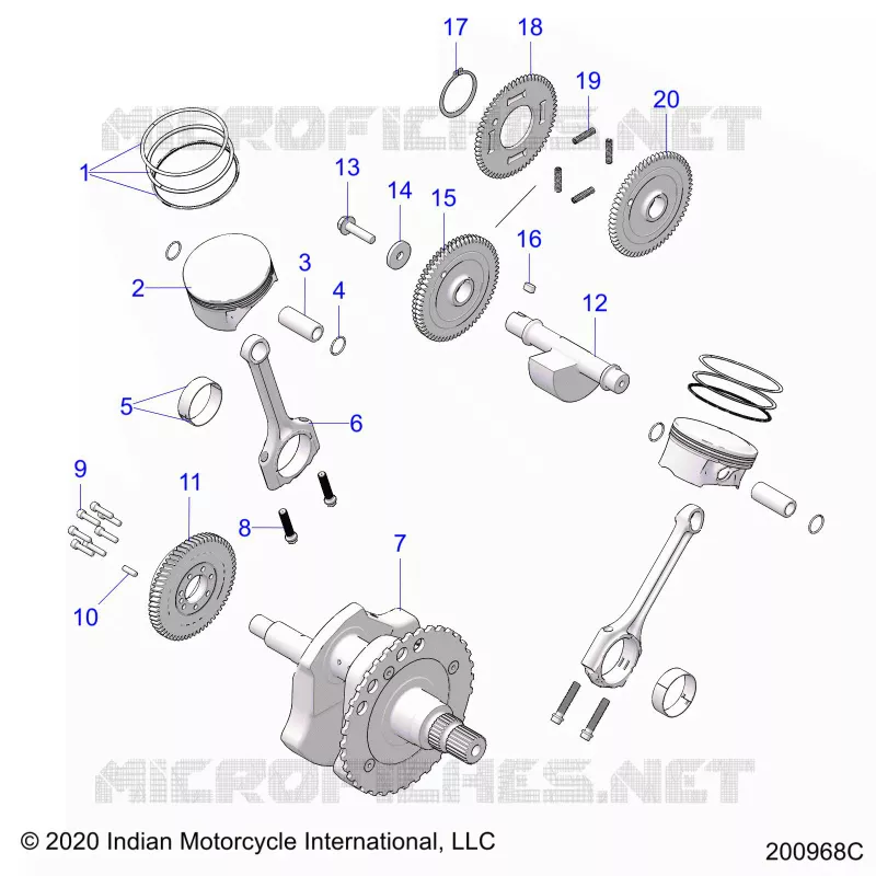 ENGINE, PISTON AND ALBERO MOTORE