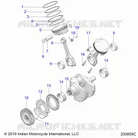 ENGINE, PISTON AND ALBERO MOTORE ASM.