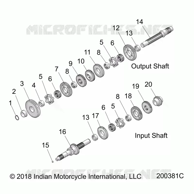 TRASMISSIONE, INPUT/OUTPUT SHAFT ASM.