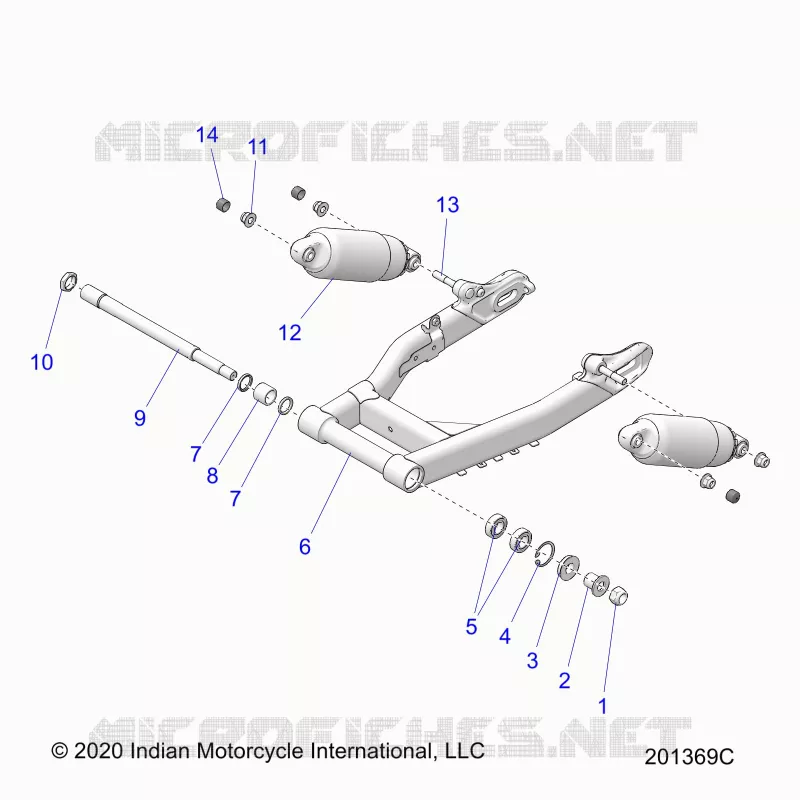 SOSPENSIONE POSTERIORE ASM., SWING ARM AND SHOCKS