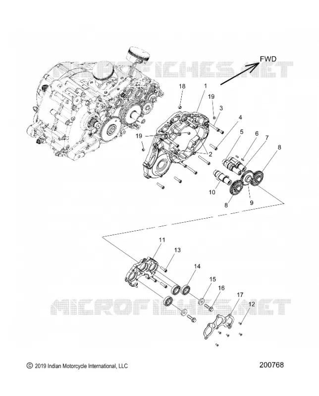 MOTORE, CAM SHAFTS AND GEARS