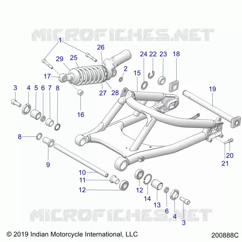 SUSPENSION,REAR SWING ARM/SHOCK