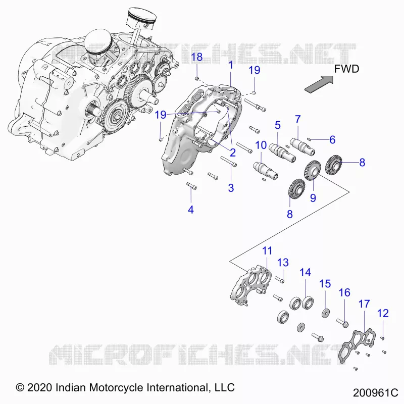 MOTORE, CAM SHAFTS AND GEARS