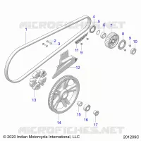 TRASMISSIONE, DRIVE SPROCKET, BELT AND GUARD