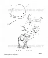 CARENATURA ASM, WINDSHIELD MOUNT