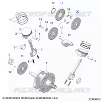 ENGINE, PISTON AND ALBERO MOTORE
