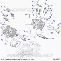 ENGINE, TESTA CILINDRO, CAMSHAFT AND VALVE ASM.